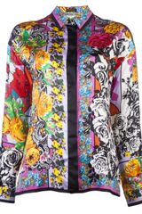 Versace Floral Printed Blouse