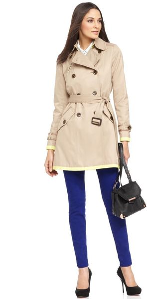 Vince Camuto Double-breasted Belted Trench - Lyst