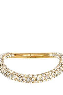 Alexander McQueen Crystal Embellished Tube Necklace - Lyst