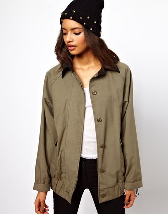ASOS Collection Slouch Jacket with Collar - Lyst