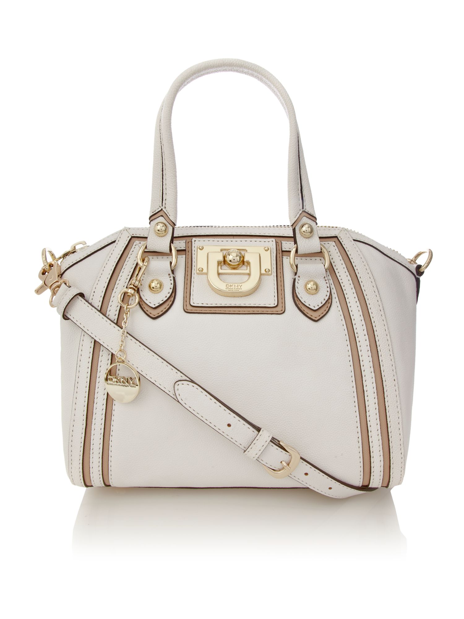 white crossbody strap