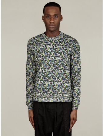 Raf Simons Mens Flower Print Sweatshirt - Lyst