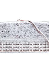 Dries Van Noten Cracked Leather Clutch Bag