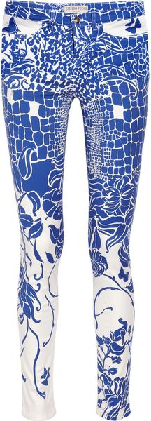 Emilio Pucci Printed Midrise Skinny Jeans - Lyst