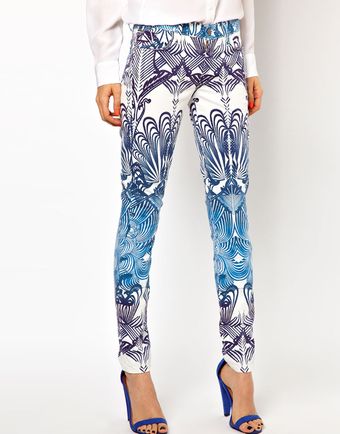 Goldsign Patterned Skinny Jeans - Lyst