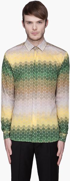 Jonathan Saunders Tape and Green Dot Stripes Shirt - Lyst