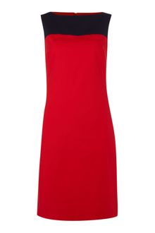 Lauren by Ralph Lauren Sleeveless Ballet Neck Colour Block Shift Dress - Lyst