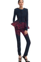 Prabal Gurung Embroidered Denim Skinny Pants