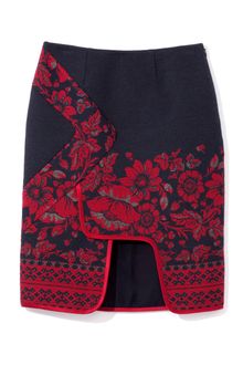 Prabal Gurung Embroidered Denim Wrap Skirt - Lyst