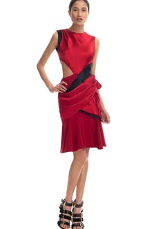 Prabal Gurung Two Tone Draped Wrap Dress - Lyst