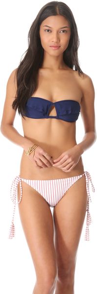 Thayer Ruffle Bandeau Bikini Top - Lyst