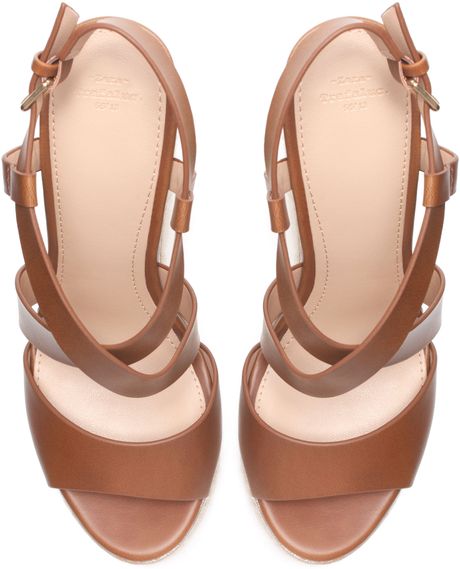 Zara Wedge Espadrille in Brown - Lyst
