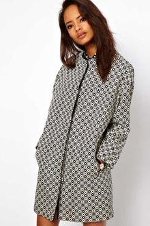 ASOS Collection Asos Geo Pattern Coat - Lyst