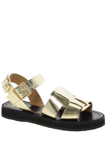 Asos Asos Faris Leather Flat Sandals - Lyst