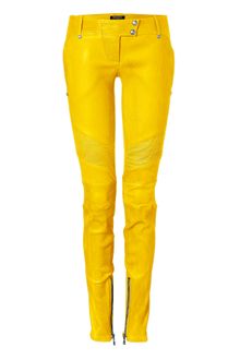 Balmain Low Rise Skinny Leather Pants - Lyst