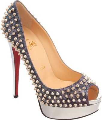 Christian Louboutin Lady Peep Spikes - Lyst