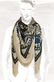 Hermes Imprimeur Fou Scarf 140 Cm Hat - Lyst