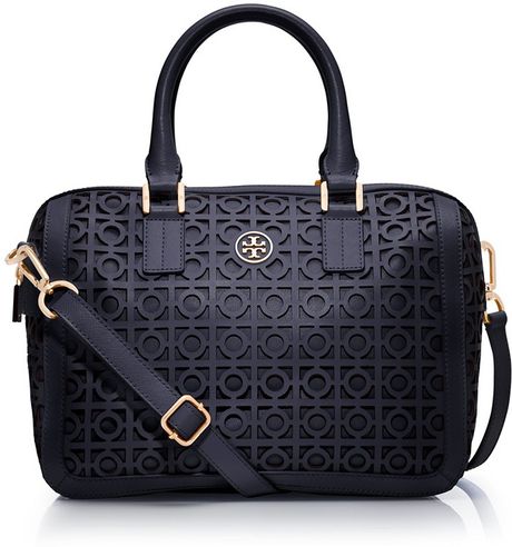 tory burch blue satchel