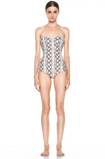 Zimmermann Flourishing Snake One Piece in Snake - Lyst