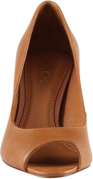 aldo peep toe flats