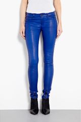 Hudson Blue My Mind Waxed Leather Juliette Skinny Jeans
