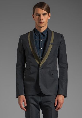 McQ by Alexander McQueen Mcq Tuxedo Jacket in Deep Navy - Lyst