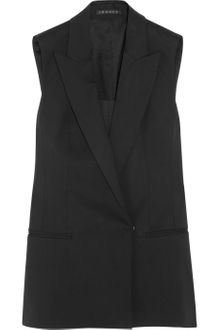 Theory Annea Sleeveless Wool-blend Tuxedo Jacket - Lyst