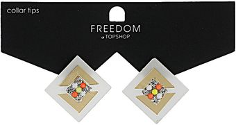 Topshop Neon Perspex Collar Tips - Lyst