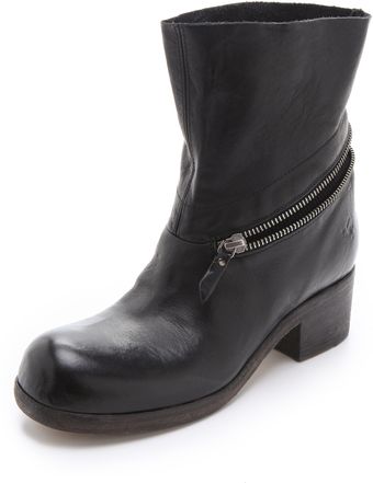 Vic Matie' Zipper Booties with Mesh Inset - Lyst