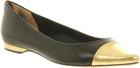 ted baker flat black shoes