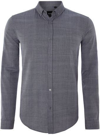 Hugo Boss Faint Check Long Sleeve Shirt - Lyst