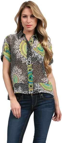Nanette Lepore Heatwave Top in Black - Lyst