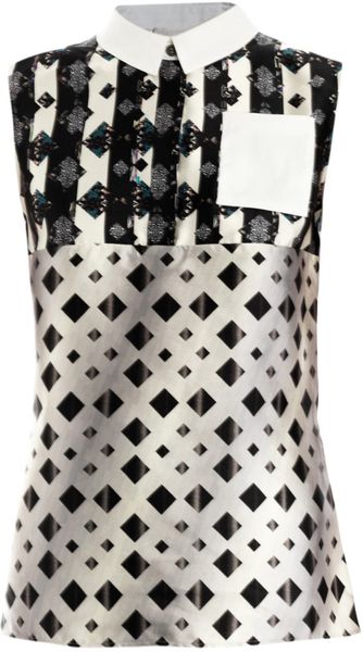 Peter Pilotto Michon Geometric Dottyprint Shirt - Lyst