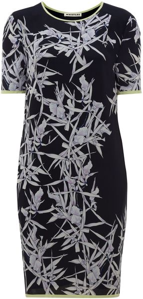 Whistles Orchid Print Shift Dress - Lyst