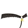 Bordelle Silk Satin Viscose Lace Thong in Yellow (yellow/black) - Lyst