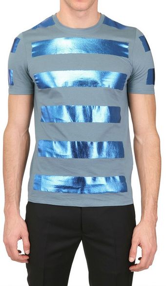 Burberry Prorsum Laminated Cotton Jersey T-Shirt - Lyst
