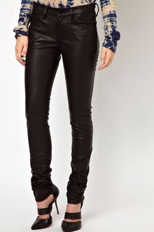 Denham Cleaner Faux Leather Skinny Jeans - Lyst