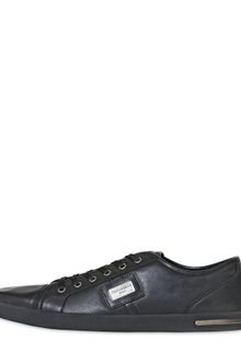 Dolce & Gabbana Uk Logo Plaque Leather Sneakers - Lyst