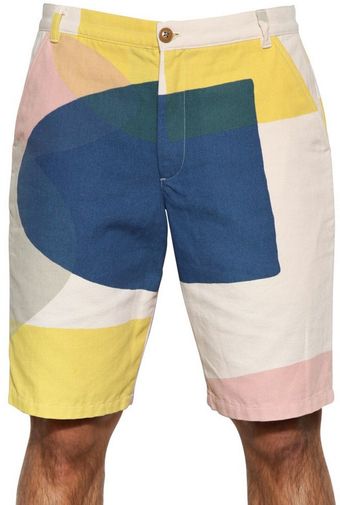 Folk 25cm Printed Cotton Gabardine Shorts - Lyst