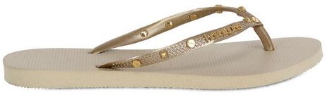 havaianas beige gold