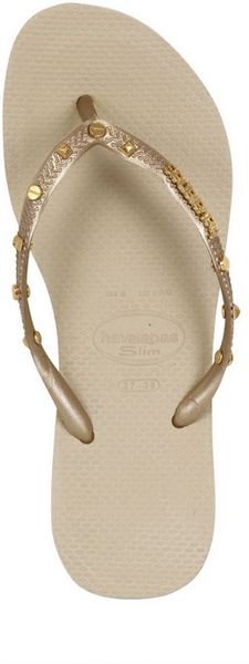 havaianas beige gold