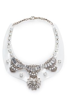 Mango Crystal Embellished Transparent Necklace - Lyst