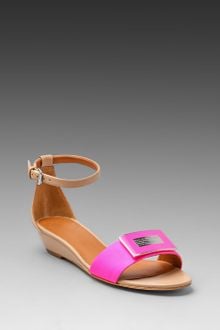 Marc By Marc Jacobs Neon Logo Mini Wedge Sandals - Lyst