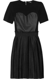 Markus Lupfer Faux Leather and Jersey Dress - Lyst