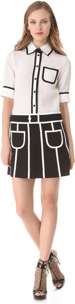Moschino Contrast Shirtdress - Lyst