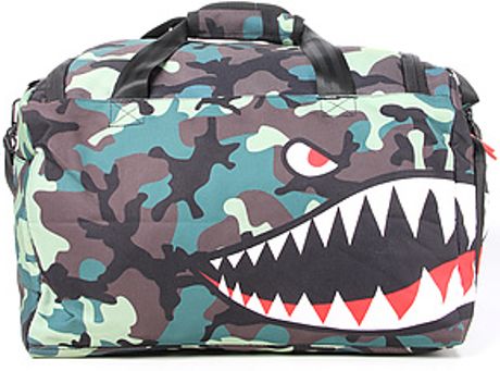 Sprayground The Camo Shark Large Duffle Bag in Multicolor for Men (camo) | Lyst