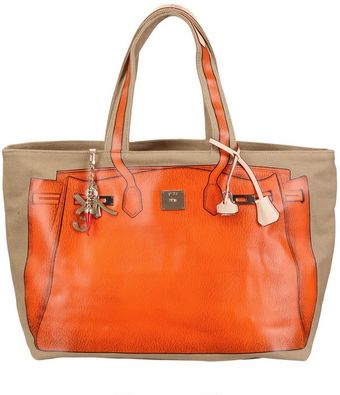 V73 Big Printed Canvas Tote Bag - Lyst