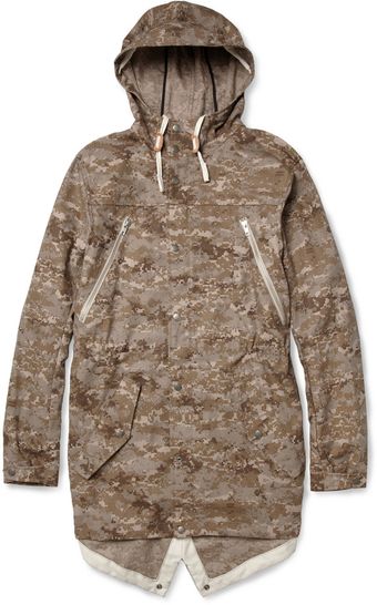 Woolrich Camouflage Print Ripstop Cotton Lightweight Coat - Lyst