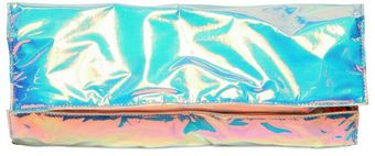 Zilla Hologram Laminated Cotton Clutch - Lyst