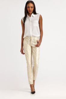 7 For All Mankind The Skinny Metallic Snakeprint Jeans - Lyst